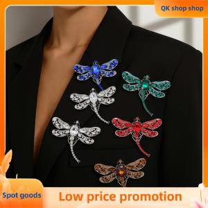 ✨QK shop✨ Rhinestone Dragonfly Brooch For Women Delicate Wings Details Coat Jewelry Accessory For Birthday Or Graduation