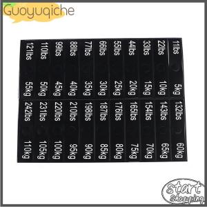 【Guoyuqiche】🔥🔥🔥 ป้ายสติกเกอร์น้ำหนักอุปกรณ์ยิม1แผ่นฉลากอุปกรณ์พาวเวอร์