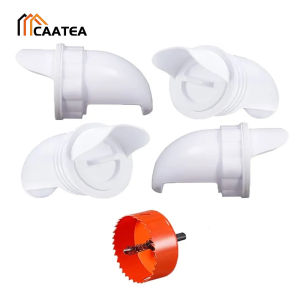 Speciality Chicken Feeder Kit 4 Ports High Quality Material Sturdy And Durable DIY Food Feeding Poultry Pro Feeders Kit for Pheasant Rainproof Design Easy Installation Creative for Buckets Boxess (4 Ports 1 Hole Opener)