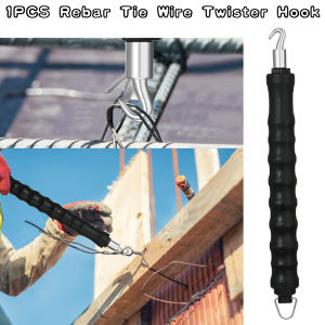 1PC Rebar Tie Wire Twister Semi-automatic Concrete Metal Wire Twisting Fence Tool Straight Hook