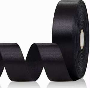 B.LIVEM 【COD】ริบบิ้นสีดำ ริบบิ้นผ้าสีดำ ริบบิ้นผ้าตวน ริบบิ้นทำโบว์ โบว์ไว้อาลัย