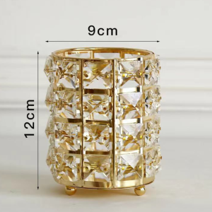 Dụng cụ đựng cọ nail Lọ đựng cọ trang điểm ống đựng bút vẽ nai pha lê cao cấp