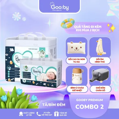 Combo 2 bịch Bỉm quần dán Gooby Premium bỉm đêmchống tràn 12h Size M32L28XL26XXL243XL22 cho bé từ 6 đến 24kg