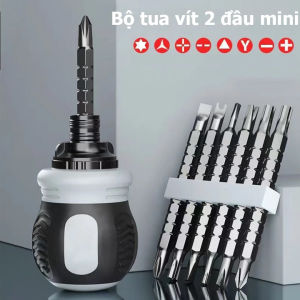 Bộ Tua Vít đa năng Mini 12 đầu Trợ Lực Đảo Chiều Tua vít bánh cốc hai chiều
