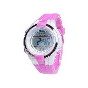 Sanrio Hello Kitty Sporty Ladies and Girls Digital Silicon Strap Watch HKSQ3381-01B Purple