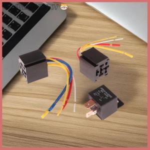 CISWGE รีเลย์ DC24V DC12V รถจักรยานยนต์ 1ชุด80A รีเลย์ยานยนต์กันน้ำ4 5ขาพร้อมซ็อกเก็ตแบบมีสาย