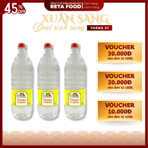 [Ưu đãi Tết] Giấm Trắng Chatel 1L – White Vinegar Nhập Khẩu Pháp – Giấm Rượu Tinh Khiết – Dùng Nấu Ăn & Gia Dụng