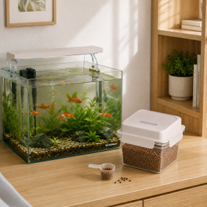 Locaupin 3KG/5KG Pet Food Storage Container Kitchen Storage Rice Dispenser Storage Box Food Dispensers