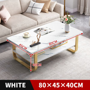 Marble Pattern Living Room Dining Table Coffee Table Modern Scandinavian Coffee Table Sofa Corner Table (Meja Ruang Tamu) 茶桌