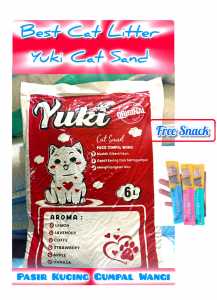 6 Liter Pasir Gumpal dang wangi Laura Cat Litter Aroma Apel