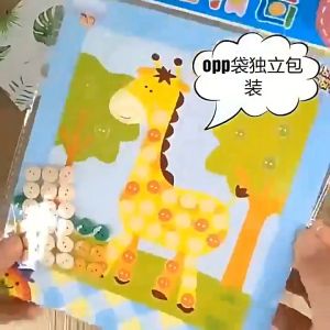 DIY Seni Butang DIY Button Art Kit Kids Craft Early Learning Educational Creative Activity Toy Gift