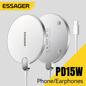 Essager 15W Wireless Charger LED Digital Display Fast Wireless Charging Pad For iPhone 16 15 14 Pro Max Samsung 23 Xiaomi Huawei Mate70