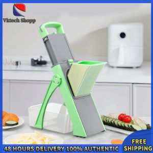 Vktech Multifunctional Vegetable Cutter Anti-Slip Lemon Slicing Tool Kitchen Gadget