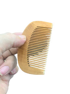 Beard Comb Natural Peach Wood