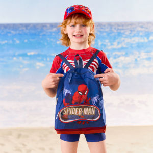 Disney กระเป๋าว่ายน้ำเด็ก กระเป๋าใส่ชุดว่ายน้ำ แยกส่วนเปียกและแห้ง กันน้ำ ถุงใส่ชุดว่ายน้ำเปีย