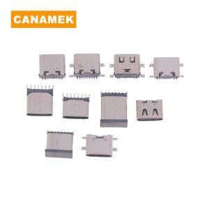 【CANAMEK】 100PCS Box 10Models Type-C USB Charging Dock Connectors Mix 6Pin And 16Pin Use For Phone And Digital Product Repair Kit