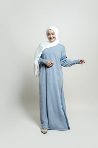 ILONASHOP Giana Dress Batwing Wanita Zipper Depan Polos Basic Bahan Rib Knit Allsize Jumbo