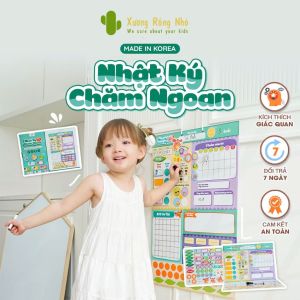 Đồ Chơi Giáo Dục Sớm Cho Bé Nhật Ký Chăm Ngoan Made In Korea Xương Rồng Nhỏ