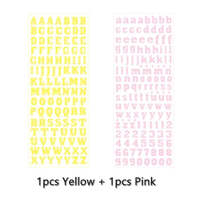 🇲🇾 🏆 2 Sheets Number English Letters Alphabet Sticker Plaid Resin Filler Material Epoxy Decorative Stickers Mold Filling