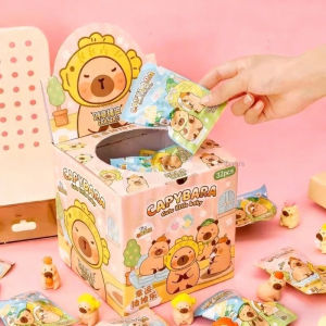 Cartoon Capybara Eraser Blind Bag Detachable Assembly 3D Mystery Box Student Stationery Gift Pencil Case Item Pemadam