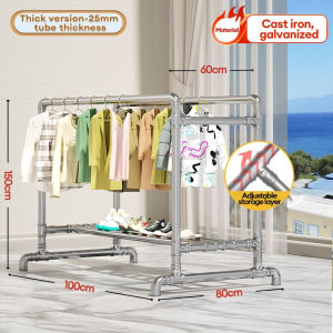 Jemuran Baju Tabung Baja Rak Gantungan Baju Stainless Steel Serbaguna Jemuran Baju Jumbo