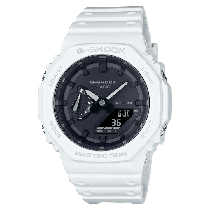 Casio G Shock GA 2100 7ADR White Resin Strap Carbon Core Guard Shock Resist 200 Meter World Time Watch Lazada PH