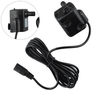 ปั๊มน้ำแบบจุ่มพลังงานแสงอาทิตย์ DC5.5V-24V เสียงรบกวนต่ำมอเตอร์ไร้แปรงสำหรับน้ำพุตู้ปลาถังบ่อปลา300L/ชม