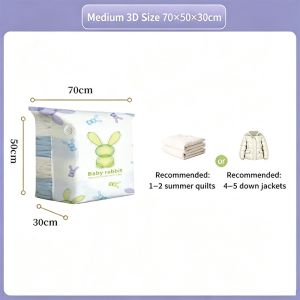 Quivlox Vacuum Storage Bags Large Capacity Thick Durable Quilt Clothes Down Jacket Organizer Home Beg Simpan