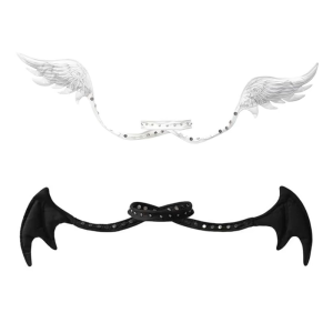 Practical Sturdy Farbic Materials Angel Devil Wing Choker Decoration for Trendsetters and Punk Lovers Daily Use