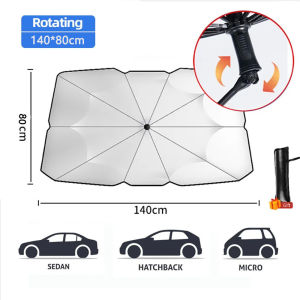 【Ready stock】Universal Car Windshield Sun Shade Cover Car Sunshade Front Window Mount Umbrella Car Windshield Parasol UV Ray Car parasol car windshield sun shade 汽車遮陽伞