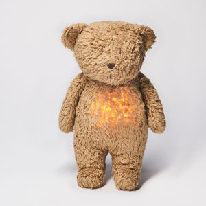 MOONIE 2.0 The Humming Bear | Pink Noise / White Noise Machine | Night Light | Sleep Aid | Organic Cotton Plush Teddy Bear
