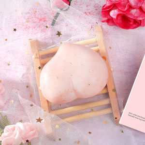 Peach Heart-Shaped Back Handmade Soap Remove Black and Mite Private Parts Skin Rejuvenation Soap