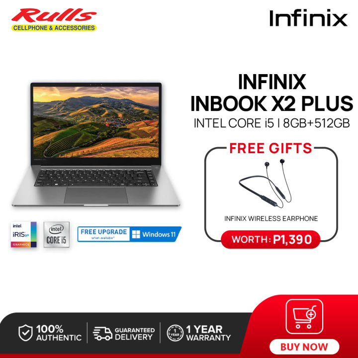 Infinix INBOOK X2 PLUS Laptop | Intel Core i5 | 8GB + 512GB | 15.6