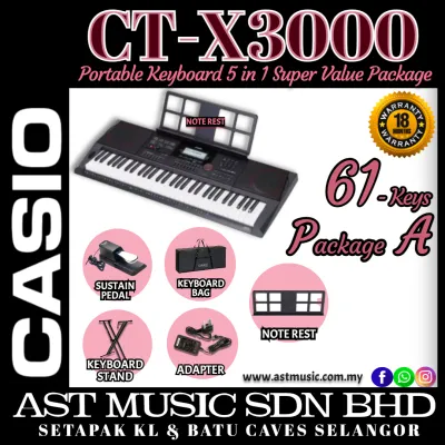 Casio CT-X3000 Portable Keyboard Digital Keyboard Saver Package / CTX3000 / CT X3000