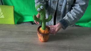 Dancing Cactus Toy with Recording 120 Songs Rechargeable Singing Plush Toy Educational Gift for Kid
