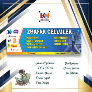 Spanduk Banner jual pulsa konter model a