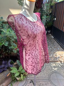 Vest tille atasan dobelan dress wedding pesta dan gamis