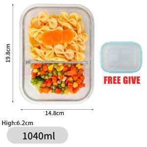 Glass Lunch Box for Adult Crisper Airtight Food Storage With Valve Air Locking Lid Kitchen Organizer Meal Prep Container