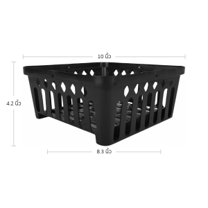 กระถางต้นไม้ กระถางกล้วยไม้ 4 เหลี่ยม เบอร์ 10 นิ้ว 50 ใบ ชิ้น ยกมัด