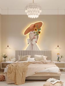 Tranh Đèn Led Mẫu Cô Gái Tráng Gương Trang trí Phòng Khách/ Phòng Ngủ/ Cửa hàng /Spa/ Shop Thời Trang/Tặng Quà