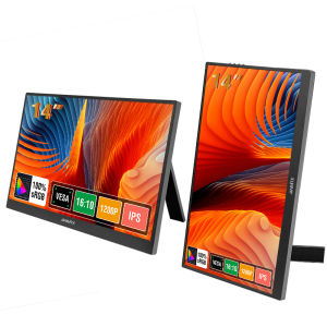 Anmite 14 inch Touch Screen Portable Monitor 1200P Compatible with Laptop Second Screen Gaming Extension Monitor for Mac PS5/4 PC Raspberry Pi