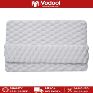 Soft Absorbent Bathroom Carpet Non Slip Bath Mat for Comfortable Use at Home Hotels and Resorts in Blue and Gray