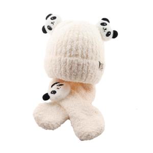 Mùa thu mùa đông khăn mũ Gấu Trúc bé hai mảnh đặt dày ấm khăn choàng cổ & phù hợp với mũ trùm đầu Windproof Essential