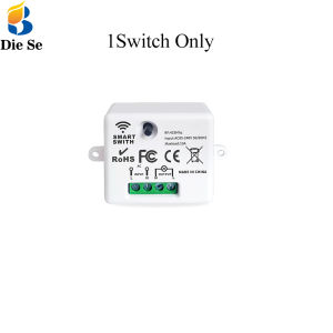 Diese AC 110 โวลต์ 220 โวลต์ 230 โวลต์ 10A 1Ch RF รีเลย์ตัวรับสัญญาณ Mini ขนาด 433 เมกะเฮิร์ตซ์ Universal โมดูลสวิทช์ไฟไร้สาย 86 ไร้สายแผงสวิทช์สำหรับโคมไฟ/พัดลม/DIY/Home Improvement