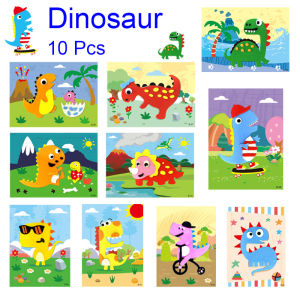 10 Pcs/Set 3D EVA Foam Sticker Cartoon Ocean Animal Vehicles Dinosaur Series Handmade DIY Art Craft Puzzles Educational Toys2026