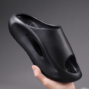Free Shipping EVA Thick-Soled Clogs For Men Summer Anti-Slip Outdoor Closed-Toe Slippers Wear-Resistant Soft Sole Simple Beach Style