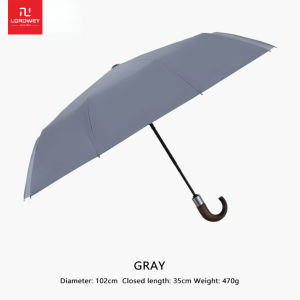 【Lordwey】dù ô gấp tự động nam nữ Dù Che Mưa chống gió mạnh 10k chống tia cực tím bảo vệ khỏi ánh mặt trời cán bằng gỗ
