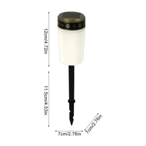 OEUVR Waterproof Cemetery Solar Lamp Solar Sensor Flameless Lawn Lighting Light LED Decorative Rainproof Electronic Candle Light Outdoor