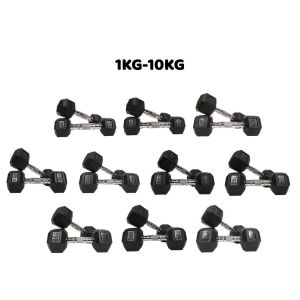 Premium Hexagon Dumbbells (1kg-10kg): Build Strength Tone Muscles and Boost Home Workouts