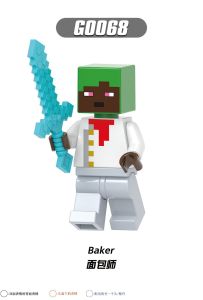 Minecraft Minifigures Building Blocks Set Ghast Villager Zombie Panda Ocelot Game Character Mini Action Figures with Weapons Collectible Model Toy Kids Birthday Gift